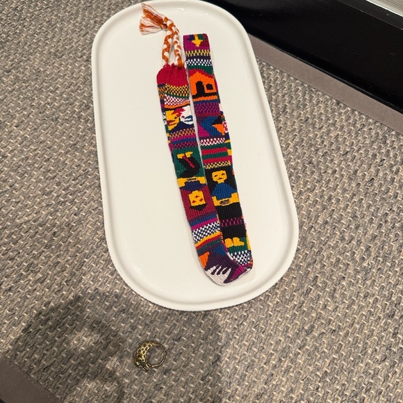 Vintage Authentic Guatemalan Colorful Woven Cotton Belt Human Figures & Symbols main image 5